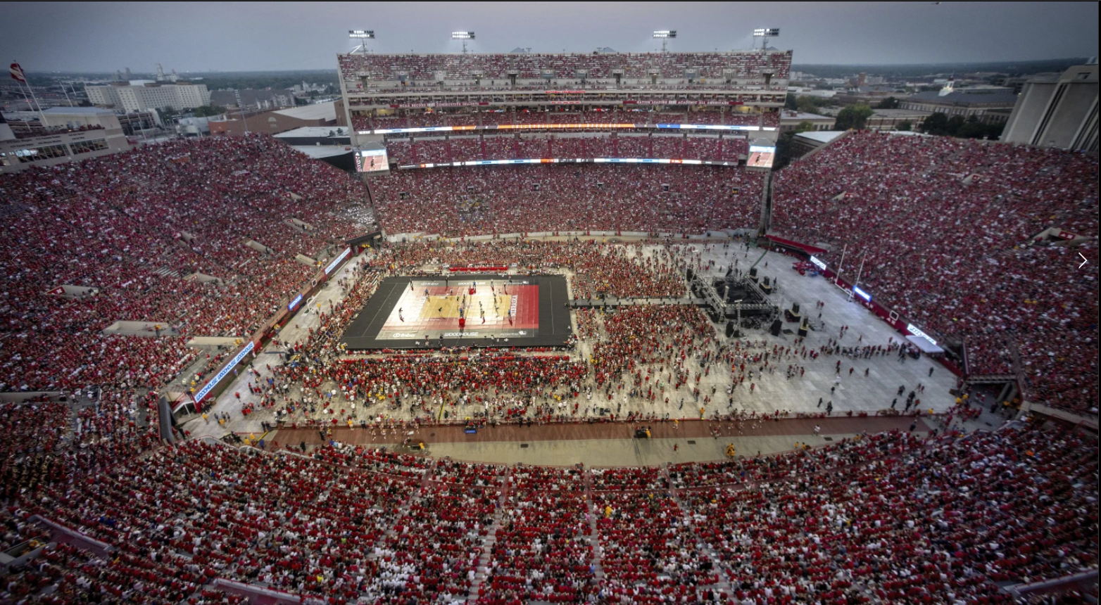 Nebraska volleyball stadium event draws 92,003 to set women’s world attendance record